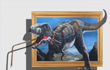  cazando Pintura - cazando dinosaurios 3D